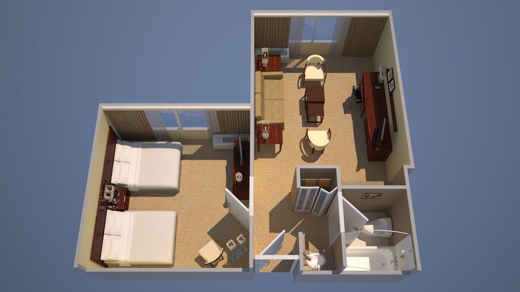 Suite mit zwei Doppelbetten