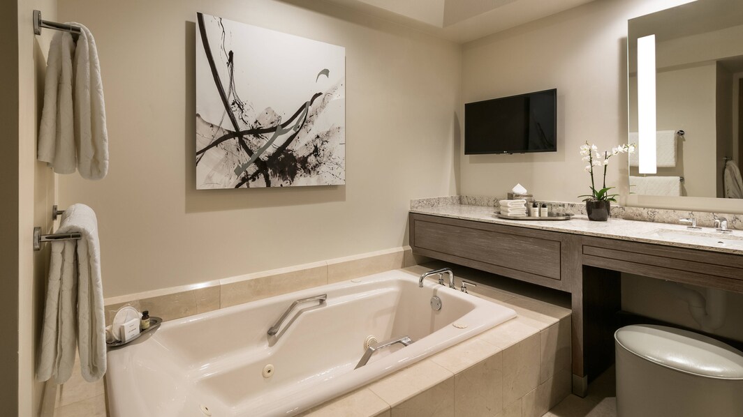 Ванная комната для гостей с ограниченной подвижностью – душ/ванна
