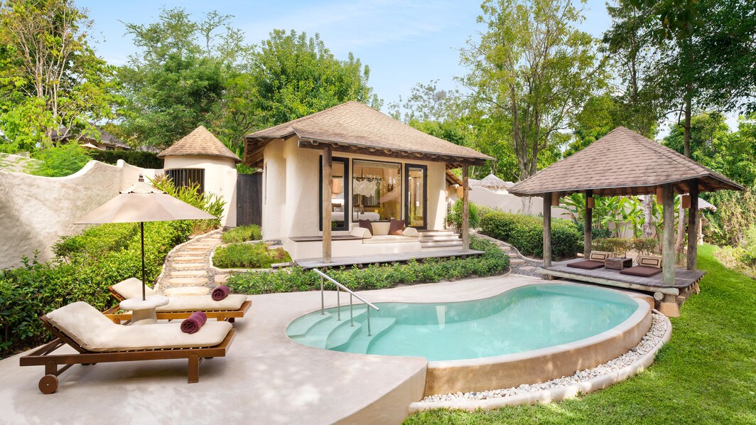 Villa com piscina tropical