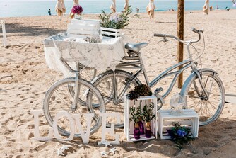 Detalles de la boda en la playa