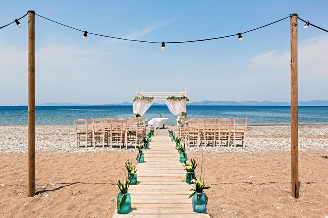 Hochzeitsfeier am Strand