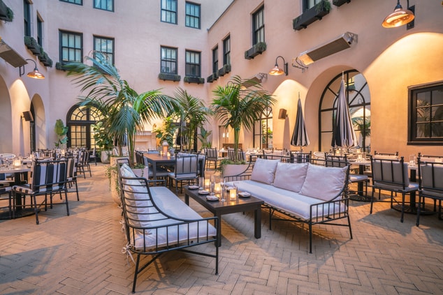 Historic courtyard available for guests.