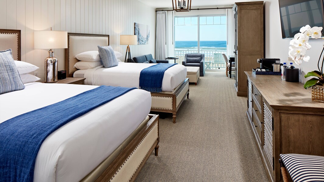 Номер Premium с 2 двуспальными кроватями (Queen) – вид на океан и балкон