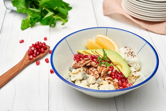 Eat Well - Quinoa, Avocado and Goat Cheese Bowl