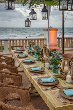 Ocean Terrace Table Setup