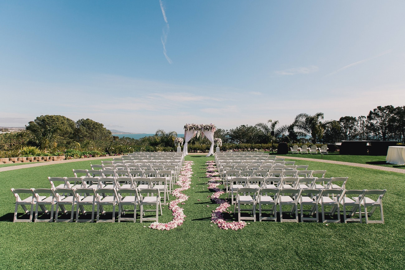 Del Mar Lawn - Wedding Ceremony Setup