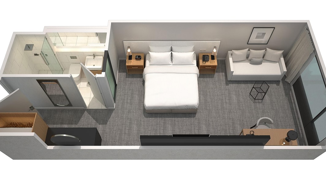 Premium King Room Floorplan
