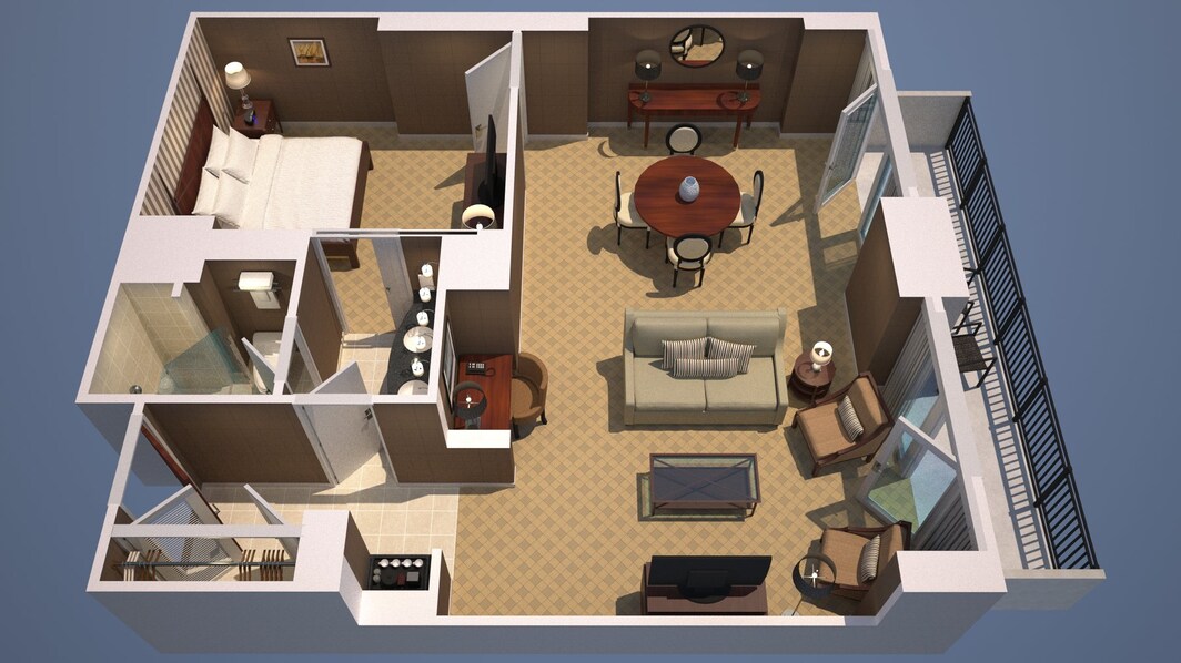 Atrium Suite mit einem Schlafzimmer
