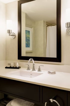 Downtown Arlington hotel bathroom vanity