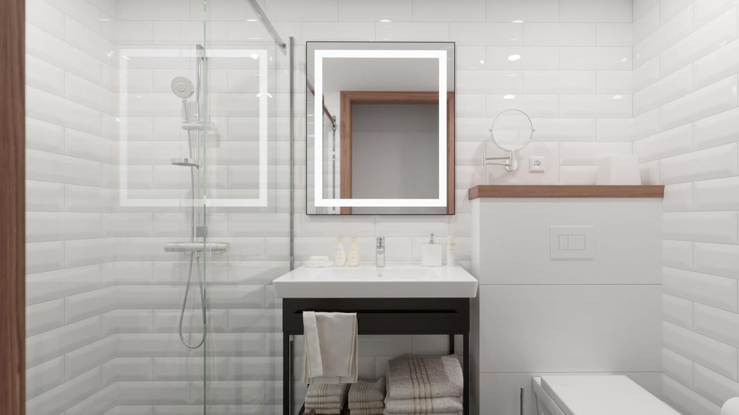 Гостевая ванная комната – безбарьерный душ