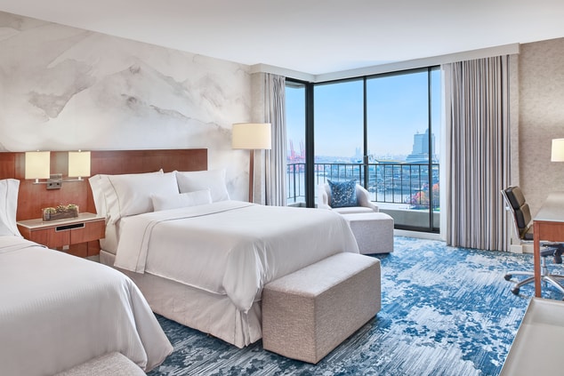 Premium Guest Room - Marina & City View, 2 Double Beds, Corner Location