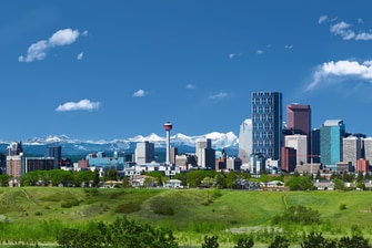 Calgary Skyline & Rocky Mountains