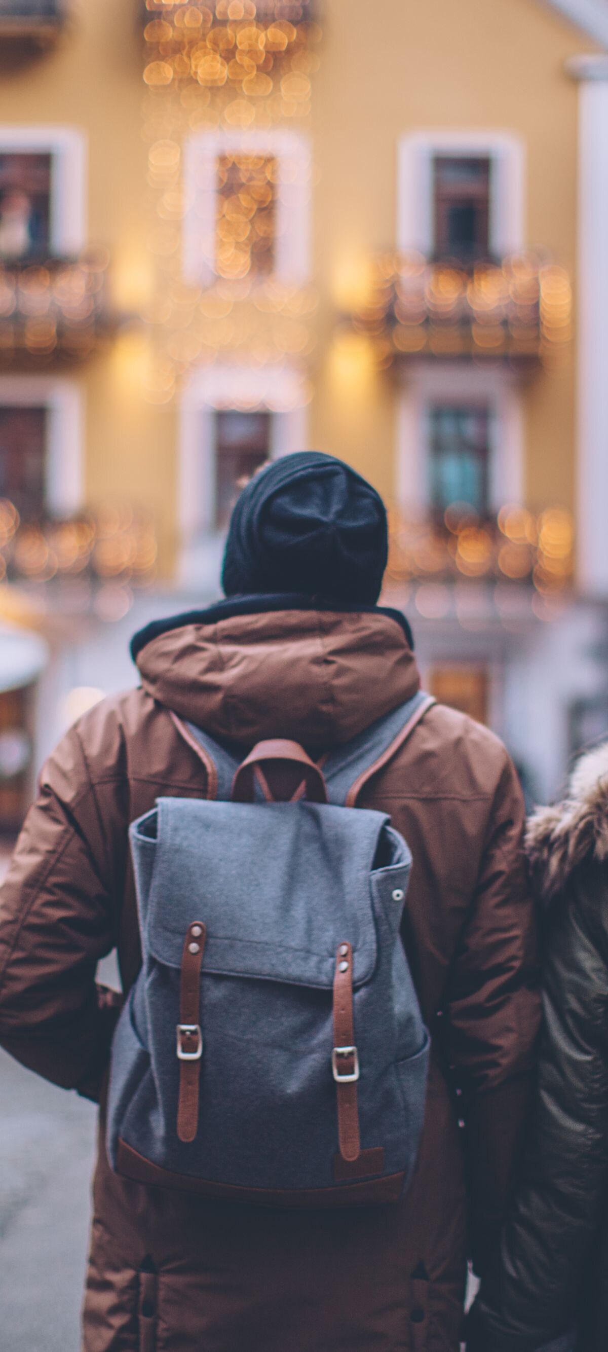 Couple - Relationship, Road Trip, Warm Clothing, Backpacker, Real People, People Traveling, Extreme Terrain, Young Women, Women, Young Men, Men, Two People, Adults Only, Celebration, Ski Resort, Christmas Lights, 25-29 Years, Backpack, Walking, Holding Hands, Embracing, Decorating, Christmas Tree, Healthy Lifestyle, Caucasian Ethnicity, Action, Journey, Enjoyment, Love, Adventure, Exploration, Sport, Travel Destinations, Vacations, Nature, Outdoors, Rear View, Cheerful, Tourist, Heterosexual Couple, People, Hallstatt, Austria, Winter, Mountain, Hallstatter See, Snow, Street, Village, Christmas, ski holiday, December, Cold Temperature
