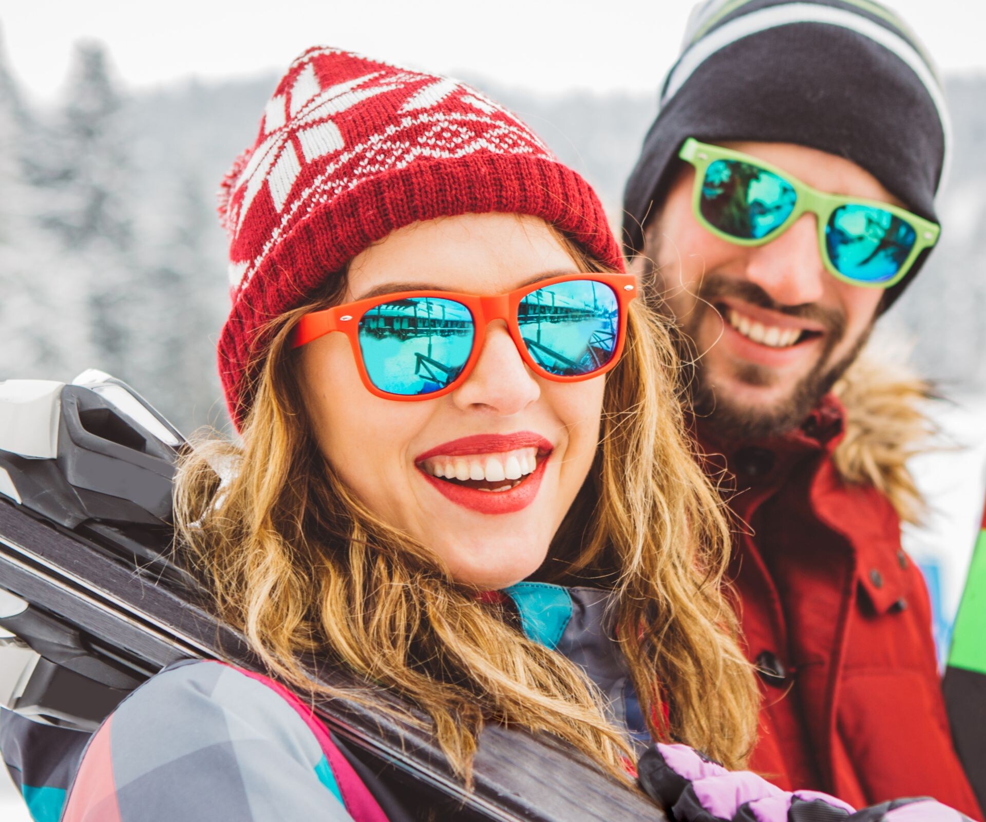Couple - Relationship, Warm Clothing, Travel, People Traveling, Toothy Smile, Non-Urban Scene, Leisure Activity, Portrait, Young Women, Women, Young Men, Men, Two People, Weekend Activities, Ski Jacket, Frozen, Honeymoon, 30-34 Years, 25-29 Years, 20-24 Years, 20-29 Years, Young Adult, Smiling, Skiing, Winter Sport, Caucasian Ethnicity, Cold - Temperature, Sharing, Bonding, Togetherness, Getting Away From It All, Relaxation, Enjoyment, Happiness, Love, Friendship, Excitement, Adventure, Sport, Vacations, Nature, Rural Scene, Looking At Camera, Cheerful, Heterosexual Couple, Europe, Winter, Mountain, Forest, Snow, Tourist Resort, Ski, Snowboard, Sunglasses, ski holiday, Girlfriend, Boyfriend