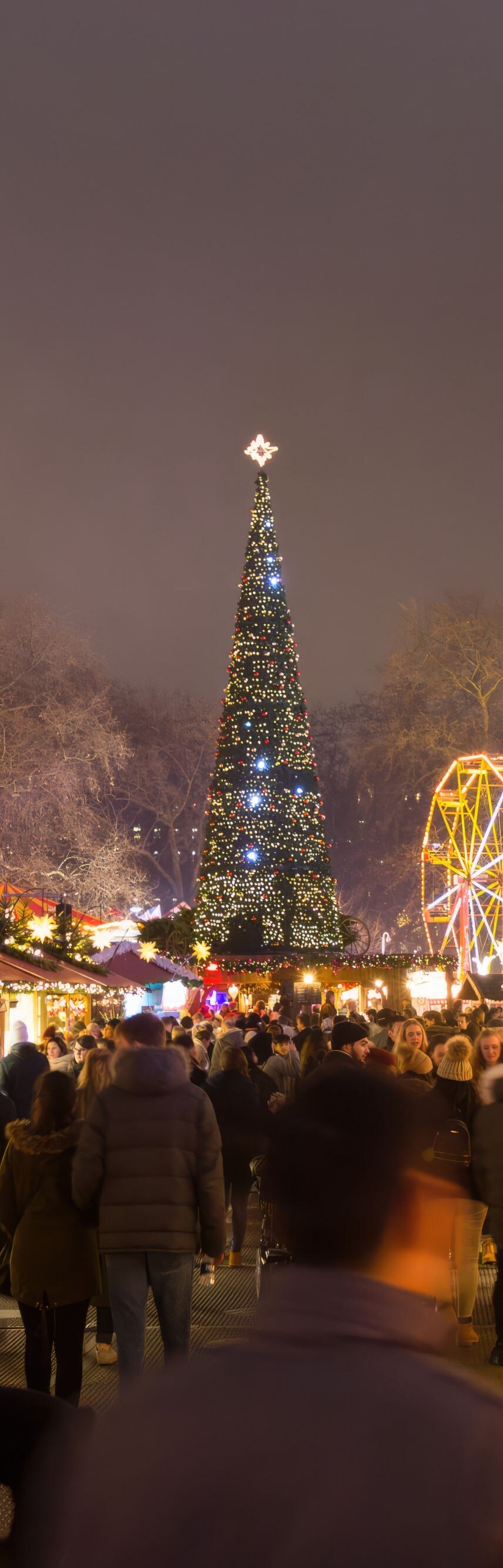 Christmas Market, European Culture, Retro Styled, Travel, Tourism, Holiday, Celebration, Candy Store, Clothing Store, Toy Store, Antique Shop, Dusk, Delicatessen, Mayfair, Hyde Park - London, London - England, Wheel, Illuminated, Happiness, Humor, Shiny, Old-fashioned, Modern, New, English Culture, British Culture, Cultures, Business, Travel Destinations, Vacations, Retail, Urban Scene, Outdoors, Cheerful, People, England, Europe, Tree, Night, Winter, Season, Decoration, Street Market, Market, Store, Park - Man Made Space, Cityscape, City, Town, Christmas, Traditional Festival, winter wonderland, December, Christmas Tree Lot, Boutique