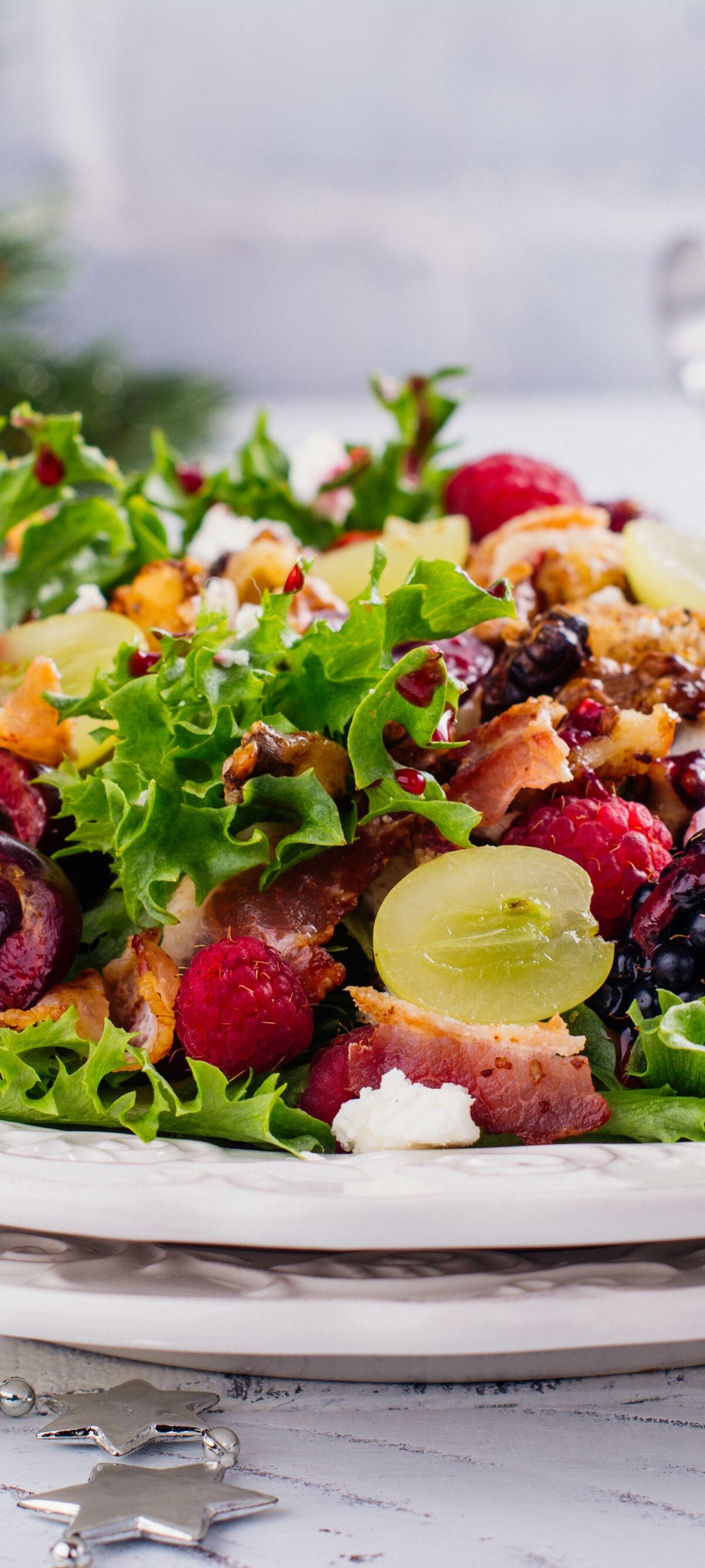 Delicious colorful salad for Christmas dinner