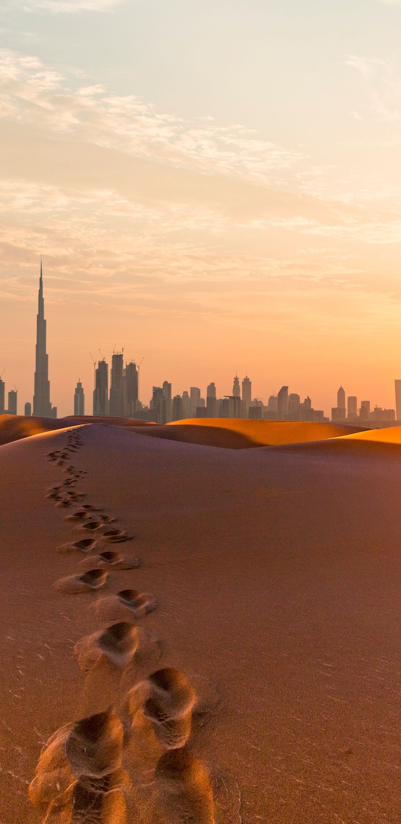 Dubai scenery at sunrise