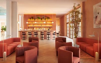 Bar with stools at the bar or sofas in the lounge 