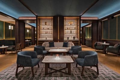 Lounge seating in restaurant