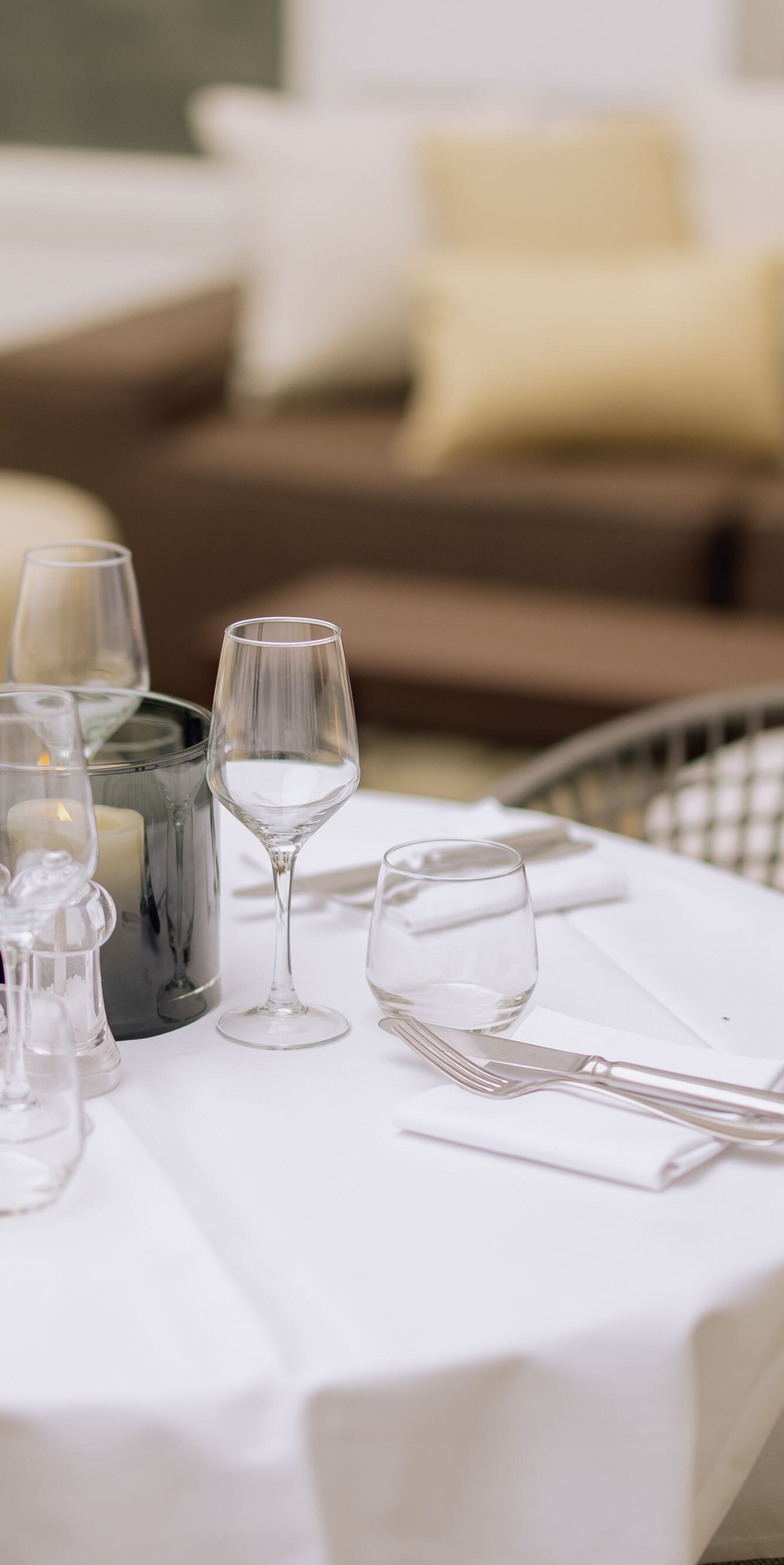 Elegant table arrangement featuring fine materials