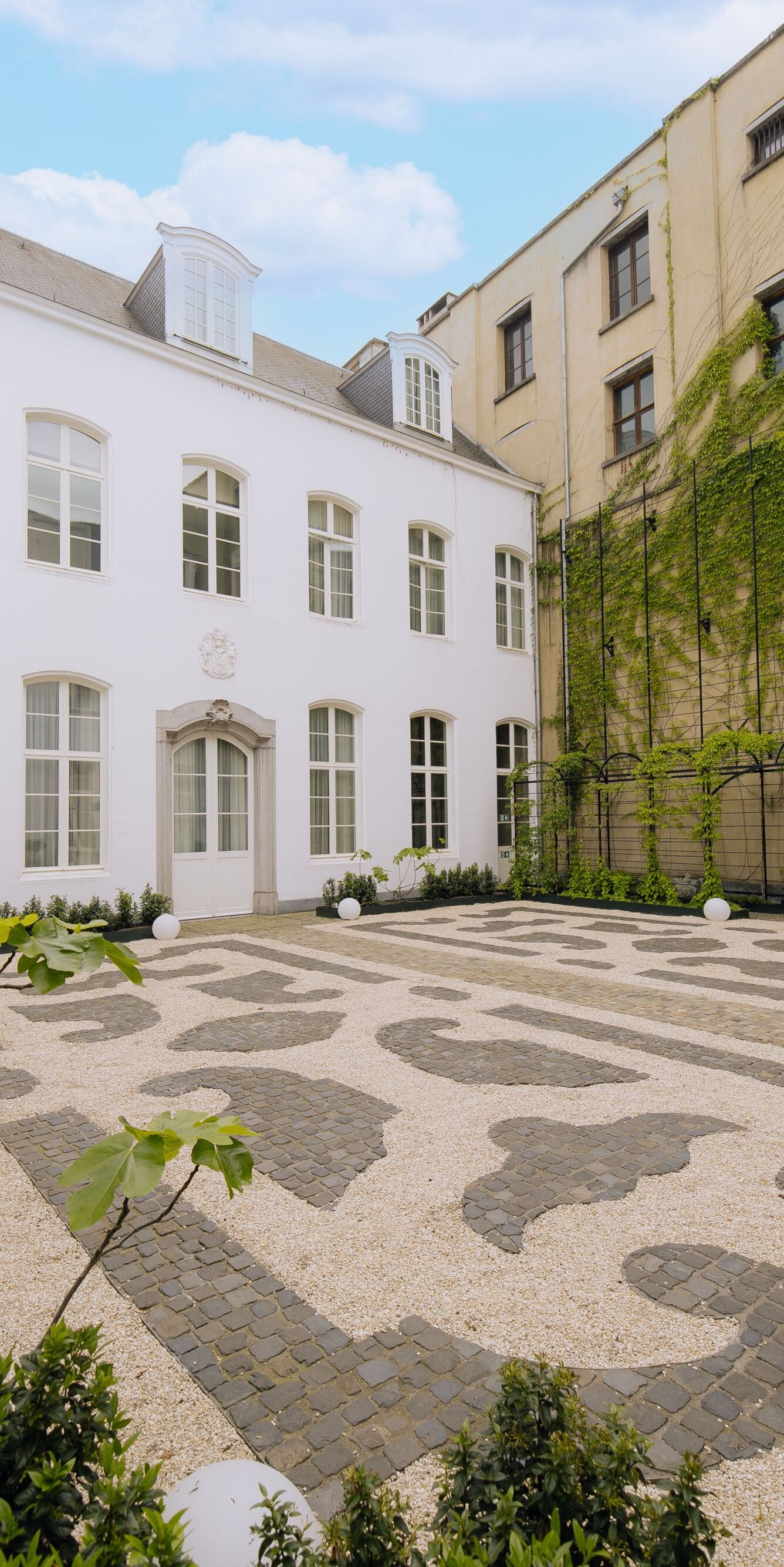 Spacious outdoor square connected to the patio