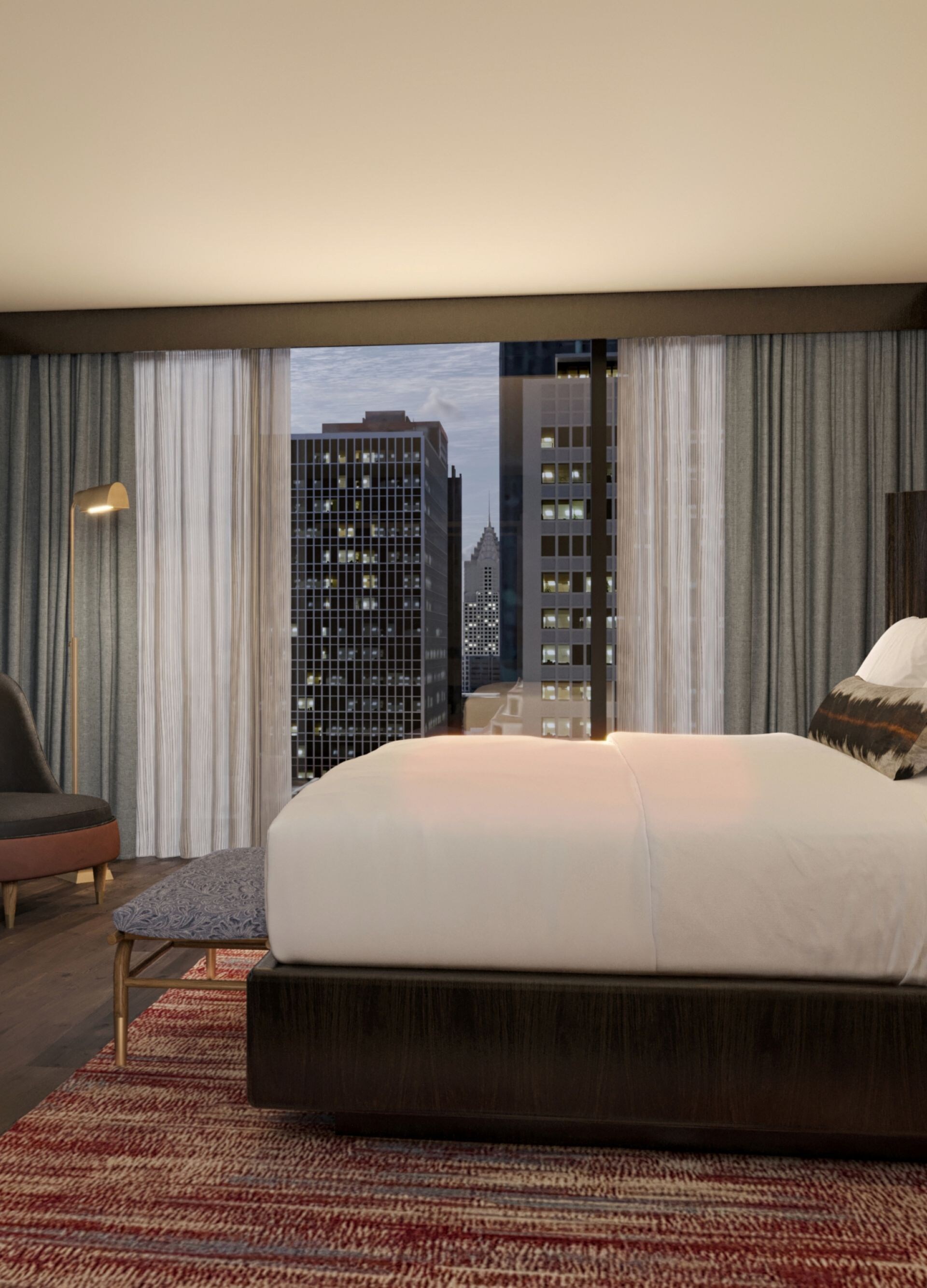 Suite bedroom with king bed