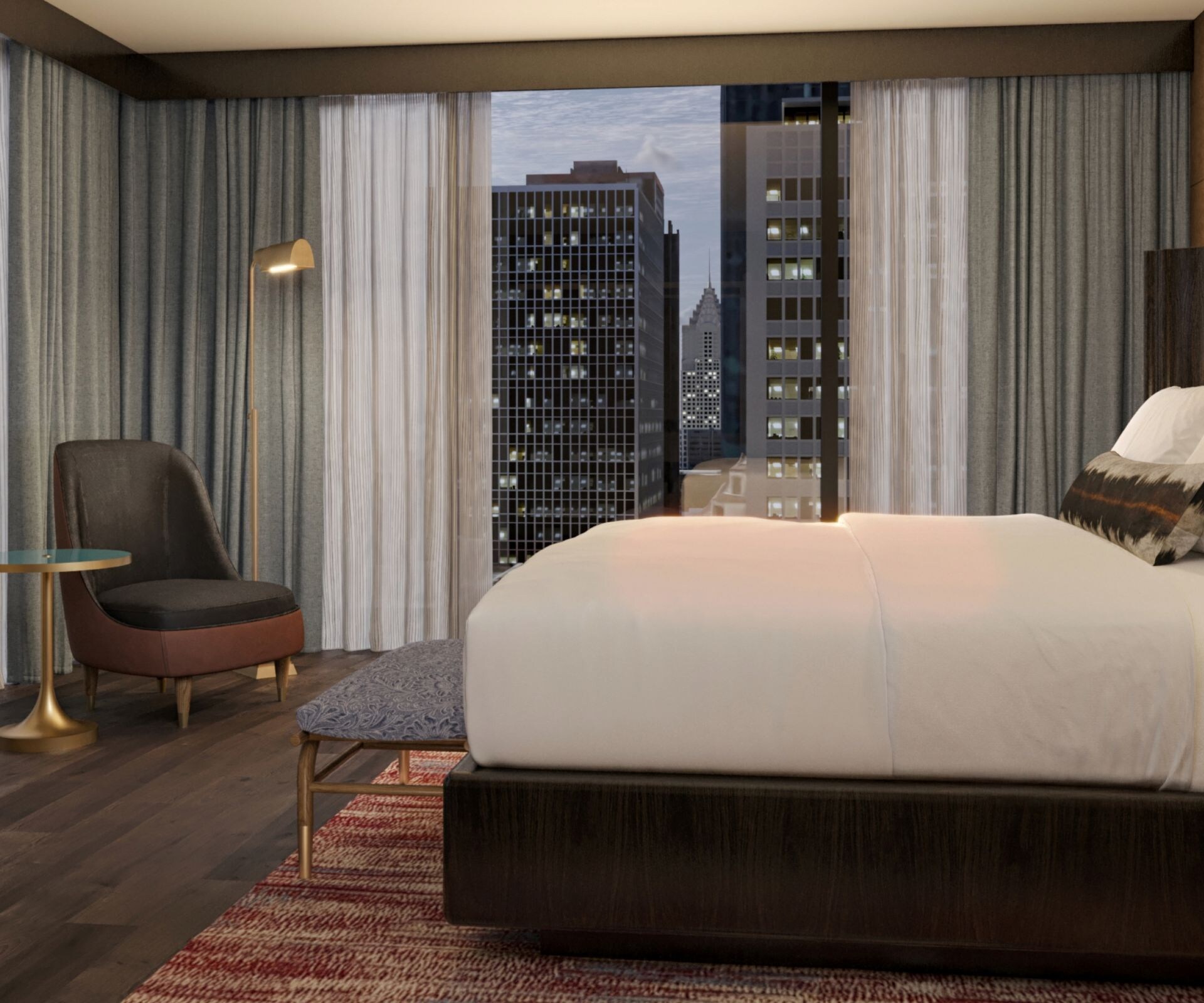 Suite bedroom with king bed
