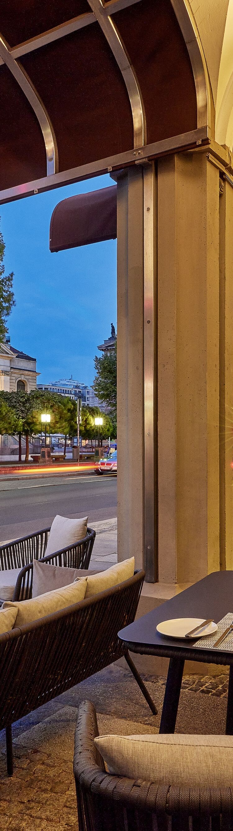 Terrasse in der Nacht
