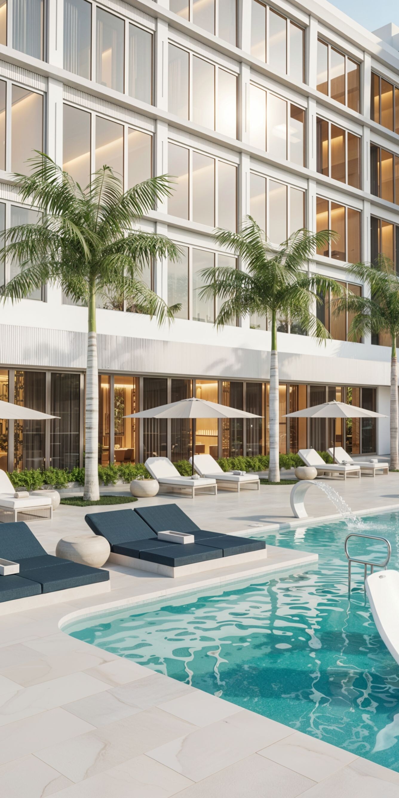 Pool with lounge chairs