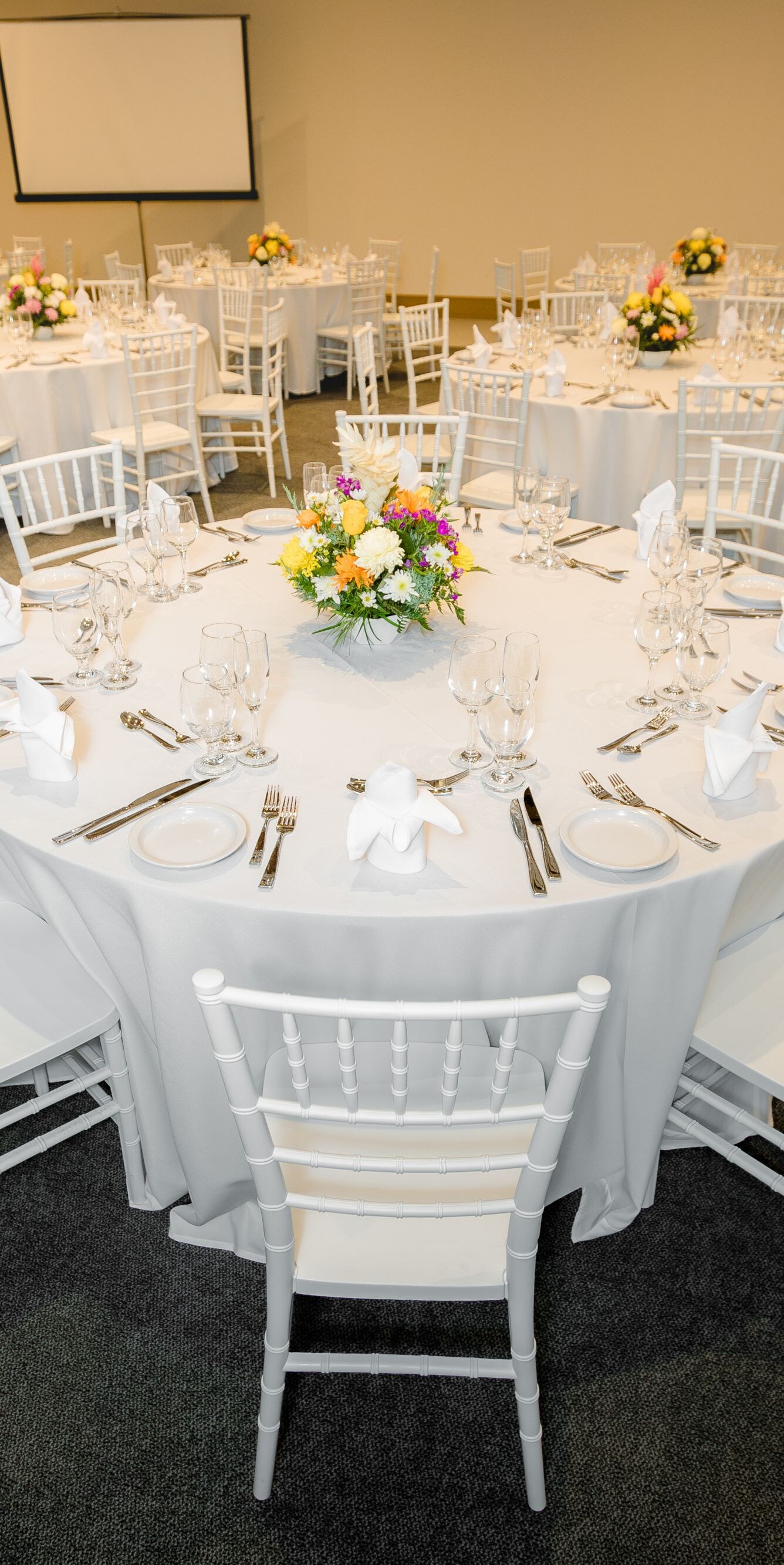 Close view banquet table setup
