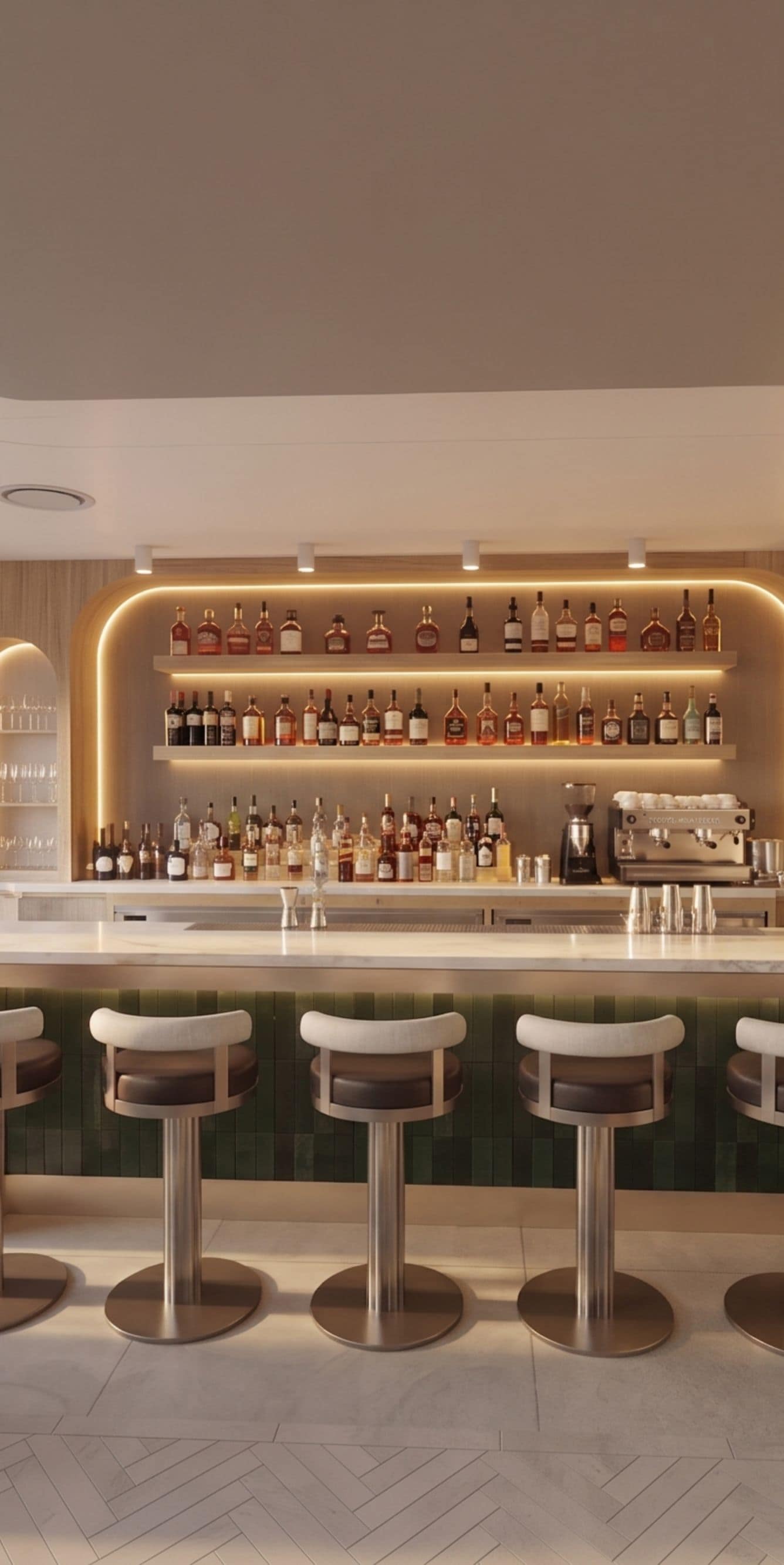 Bar with seating area