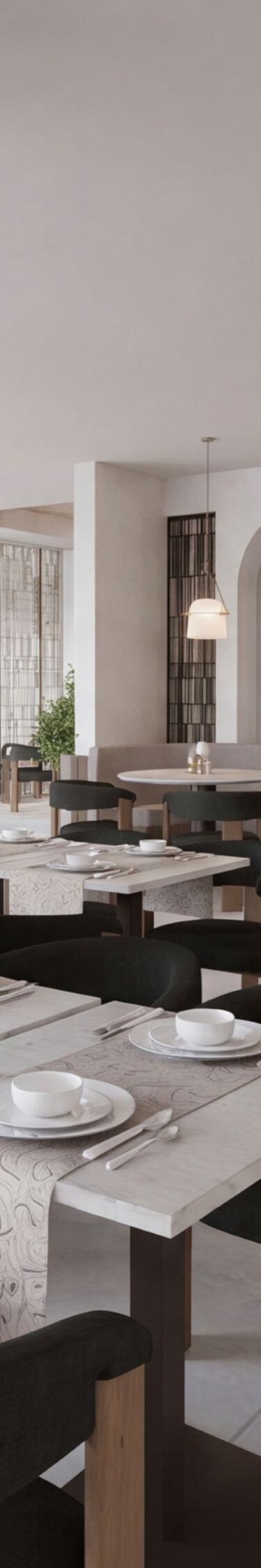 Restaurant interior seating
