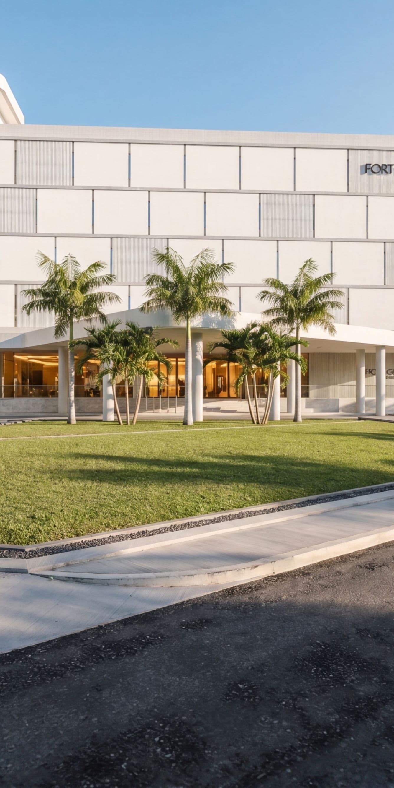 Driveway and building