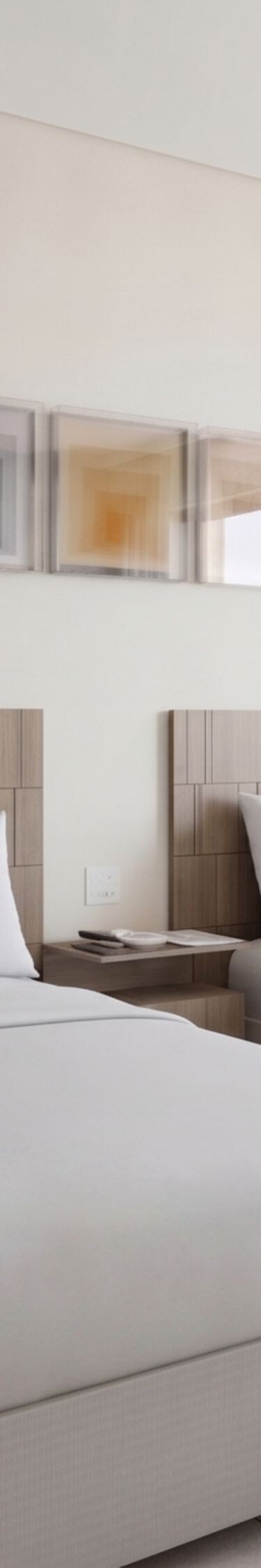 Twin beds by window