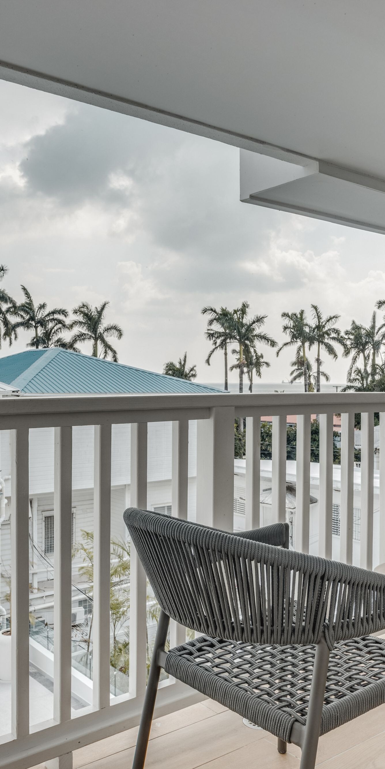 Balcony with chairs and view