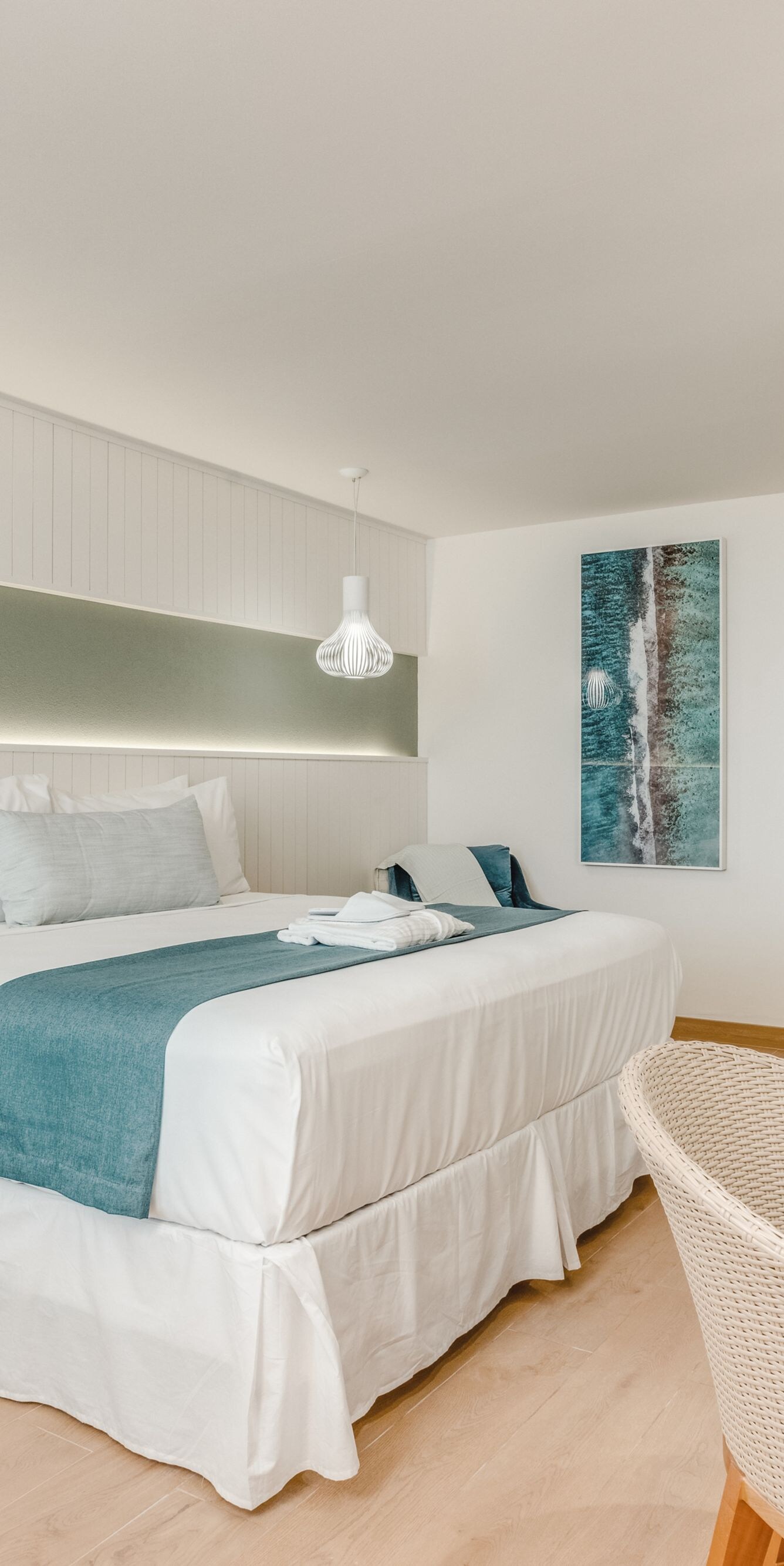 Bedroom with desk and seating
