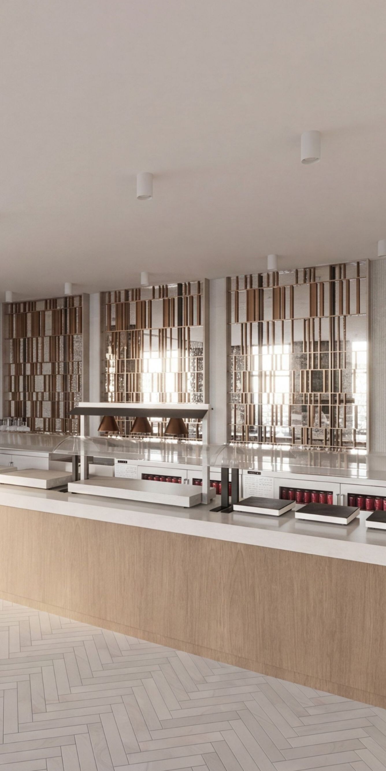 Buffet counter display