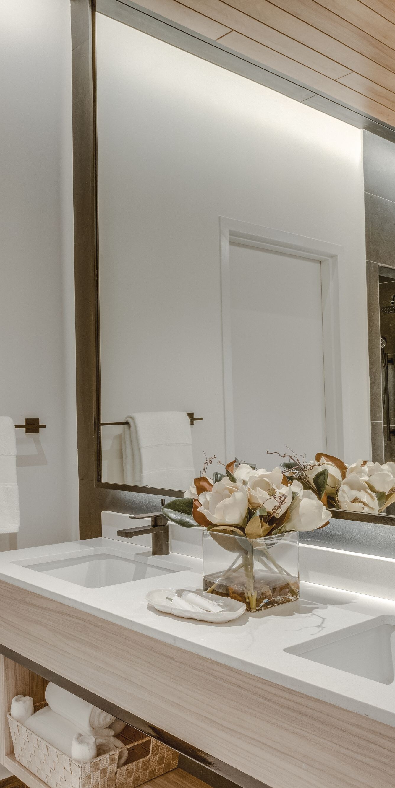Modern bathroom with double sink
