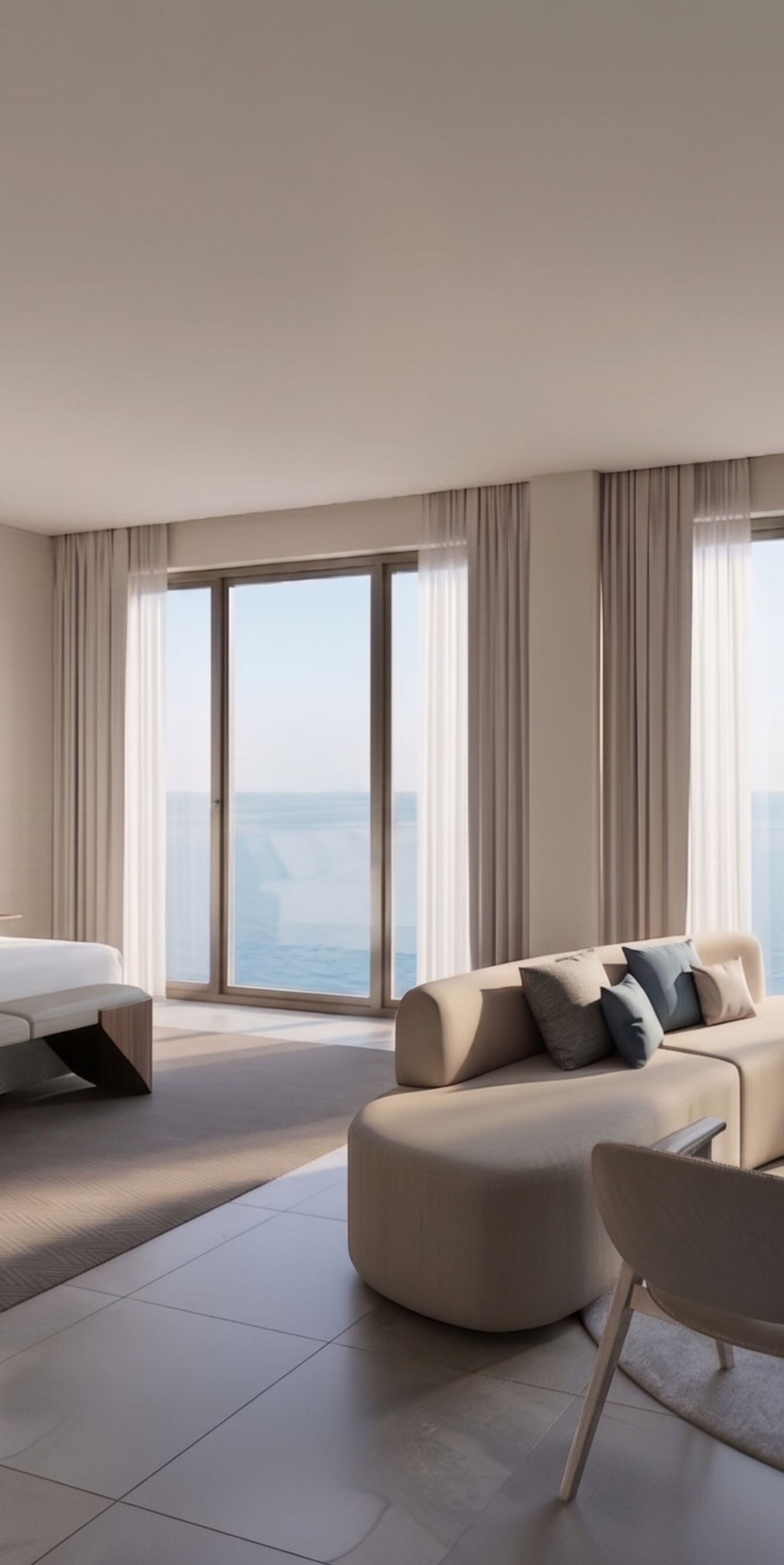 Room overlooking water