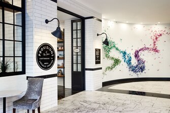 Provisions Entrance and Butterfly Art Wall