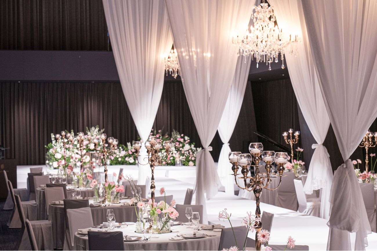 Grand Ballroom – Fabric Wedding Setup