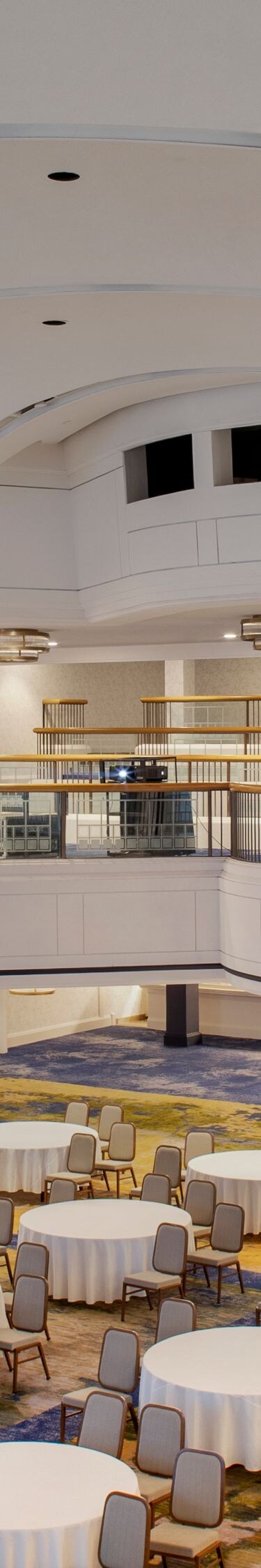 View of reception setup from second floor.