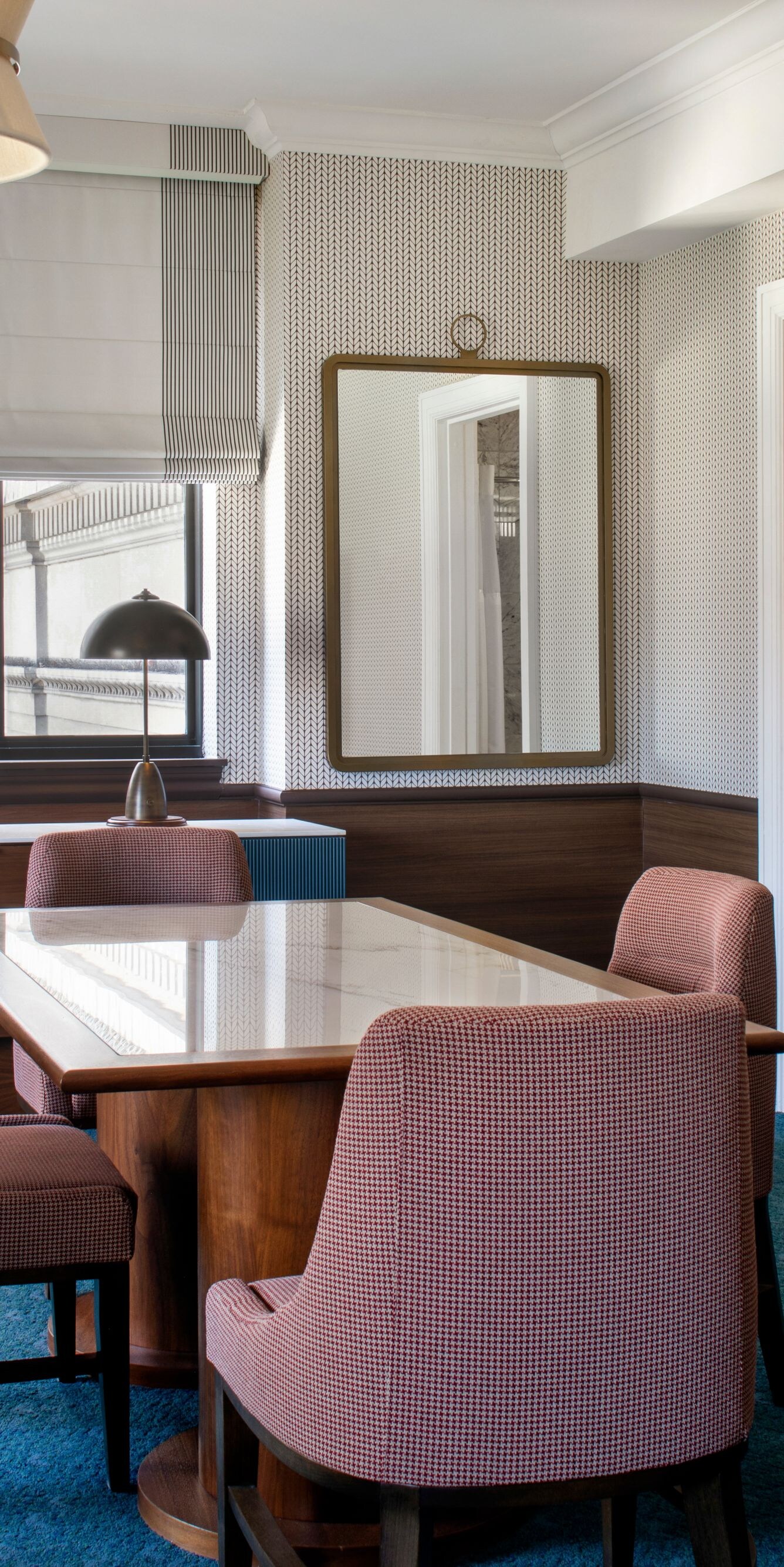 One Bedroom Larger Suite within dining table & TV.