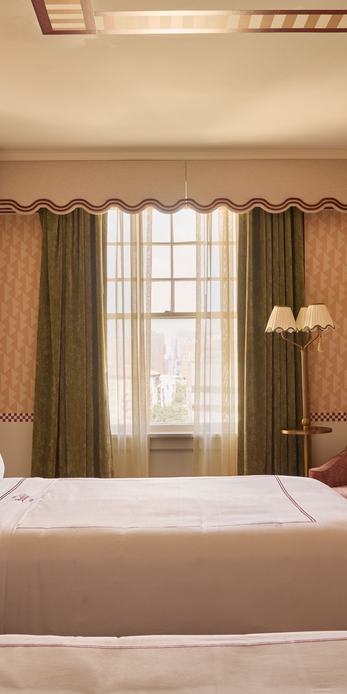 Guest room with two queen beds & city views