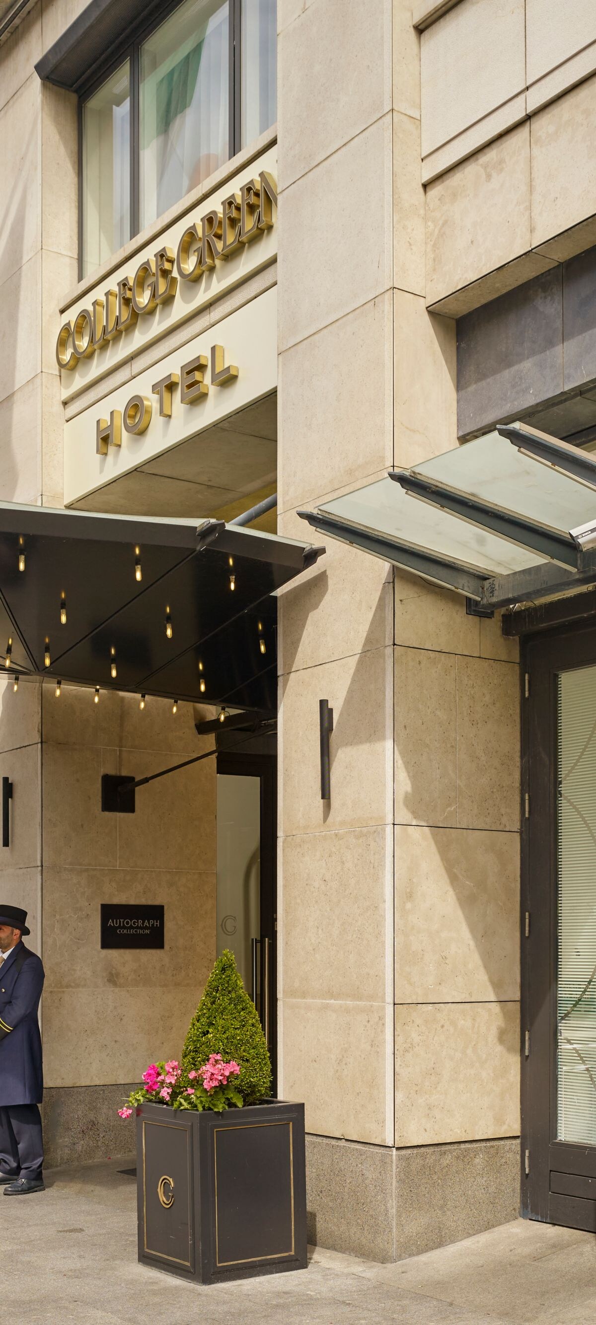 Hotel exterior entrance - side daytime