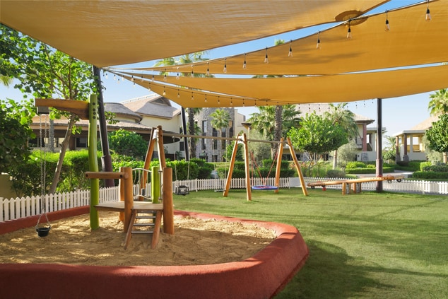 Kids Playground Area -awning sandbox and swings