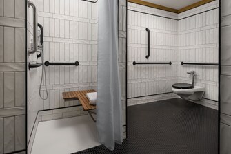 Accessible Bathroom roll in shower, toilet