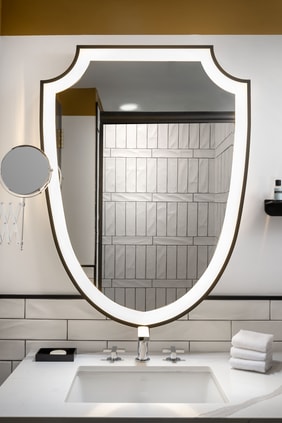 Bathroom Mirror, hanging above sink
