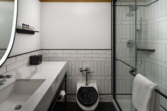 Standard Bathroom, toilet, sink, shower