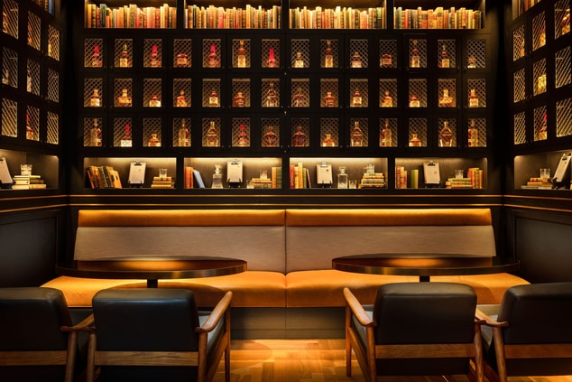 Whiskey Room with seating, whiskey bar